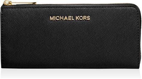 michael kors jet set medium saffiano leather slim wallet|Michael Kors saffiano bag black.